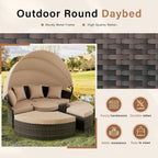 Ensemble de salon de jardin Nuon 4/5 pièces en osier avec auvent par Havenside Home