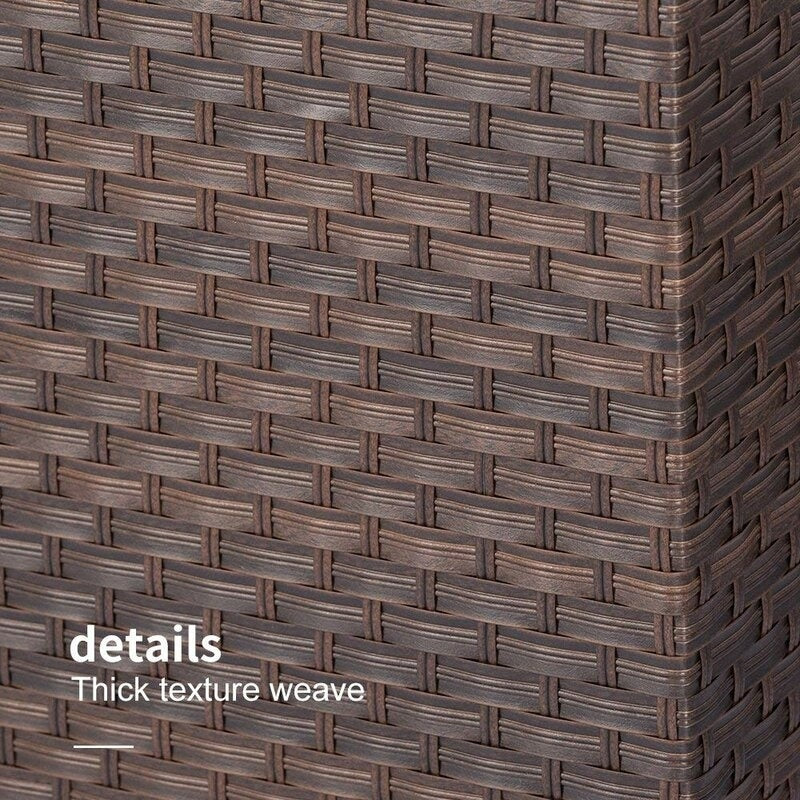 Ensemble de canapé sectionnel incurvé demi-lune demi-rond en rotin et osier Nuon Outdoor Patio Furniture 5 pièces par Havenside Home