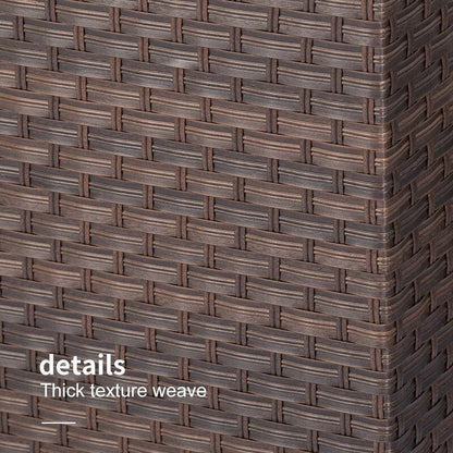 Ensemble de canapé sectionnel incurvé demi-lune demi-rond en rotin et osier Nuon Outdoor Patio Furniture 5 pièces par Havenside Home