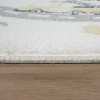 Tapis de chambre d'enfant avec motif de rues, de voitures et d'arbres aux couleurs pastel