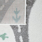 Tapis de chambre d'enfant avec motif de rues, de voitures et d'arbres aux couleurs pastel