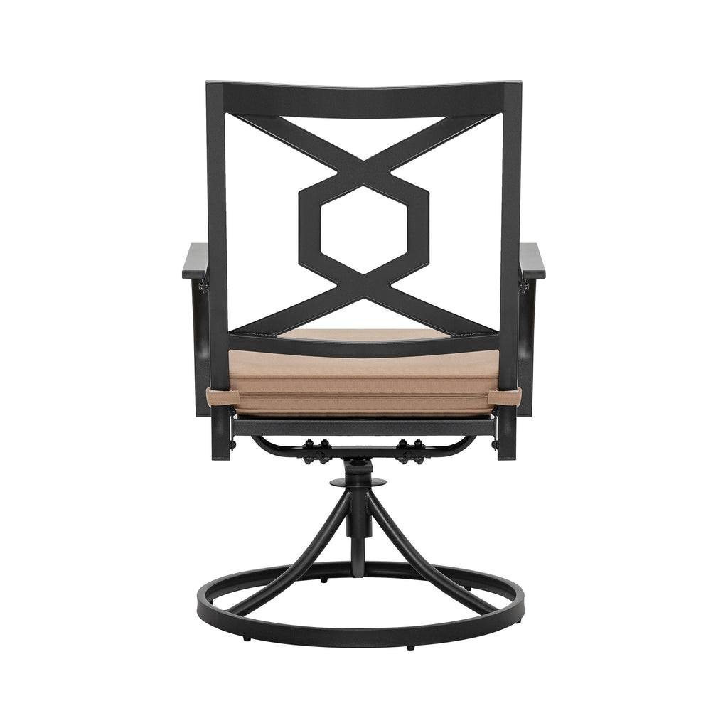 Ensemble de jardin avec chaises pivotantes