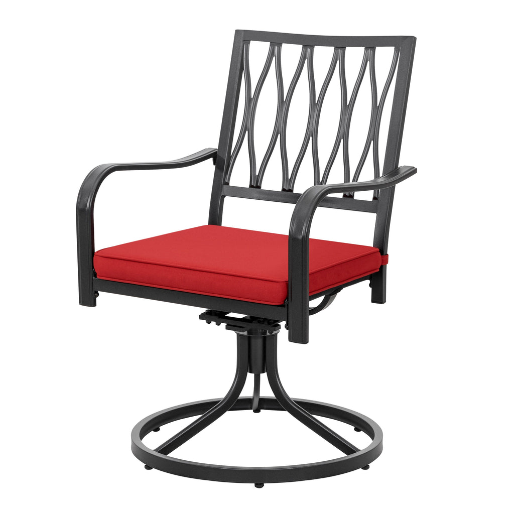 Ensemble de salle à manger d'extérieur Nuu Garden 5 pièces avec chaises pivotantes et coussins