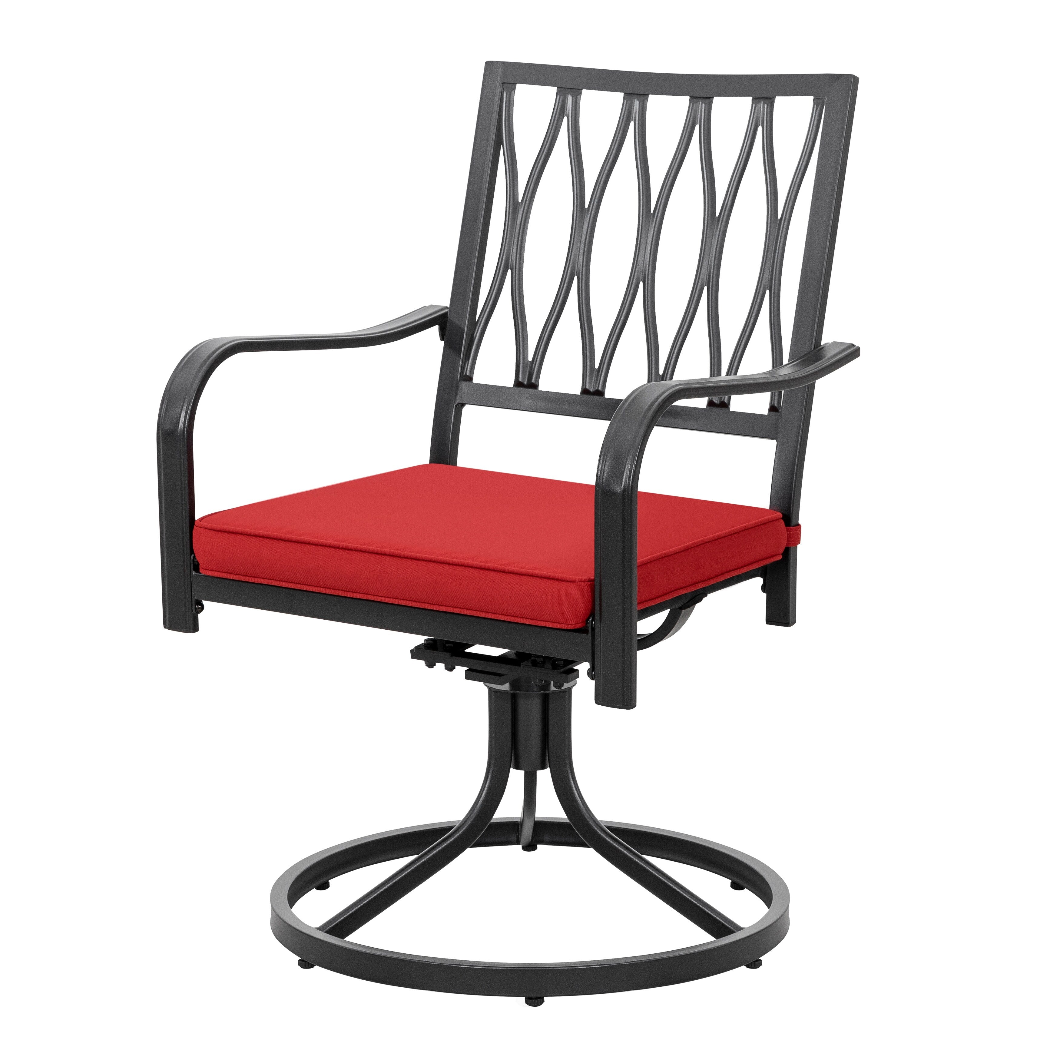 Ensemble de salle à manger d'extérieur Nuu Garden 5 pièces avec chaises pivotantes et coussins