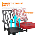 Ensemble de salle à manger d'extérieur Nuu Garden 5 pièces avec chaises pivotantes et coussins