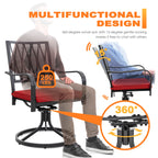 Ensemble de salle à manger d'extérieur Nuu Garden 5 pièces avec chaises pivotantes et coussins