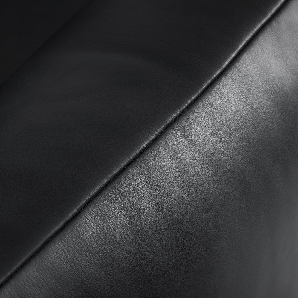 Croissant Noir Top Grain Leather Sofa