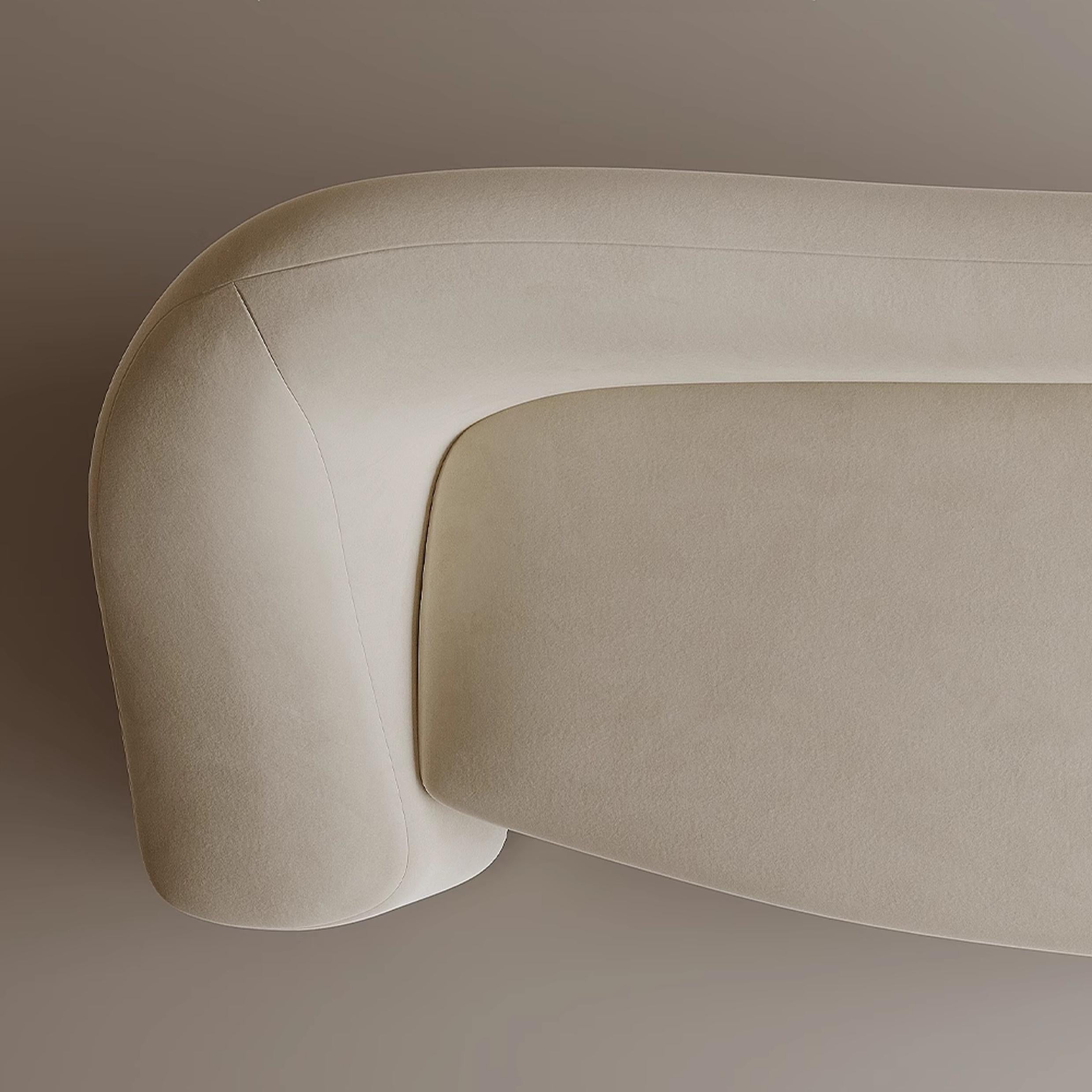 Arcana Curved Premium Velvet Sofa