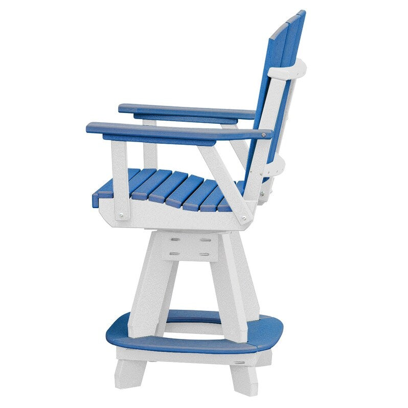 Ensemble de salle à manger carré OS Home and Office, cinq pièces, bleu sur base blanche
