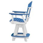 Ensemble de salle à manger carré OS Home and Office, cinq pièces, bleu sur base blanche