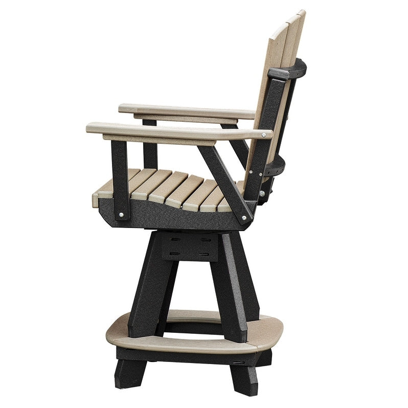 Ensemble de salle à manger carré OS Home and Office, cinq pièces, hauteur comptoir, en bois Weatherwood sur base noire