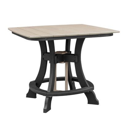 Ensemble de salle à manger carré OS Home and Office, cinq pièces, hauteur comptoir, en bois Weatherwood sur base noire