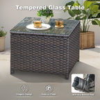 Ensemble de 10 chaises pivotantes de patio OVIOS avec tables