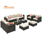 Ensemble de 12 meubles de patio OVIOS en tissu Sunbrella et oléfine