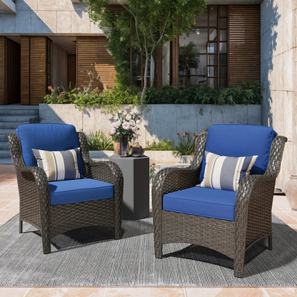 Ensemble de 2 chaises de patio en osier OVIOS