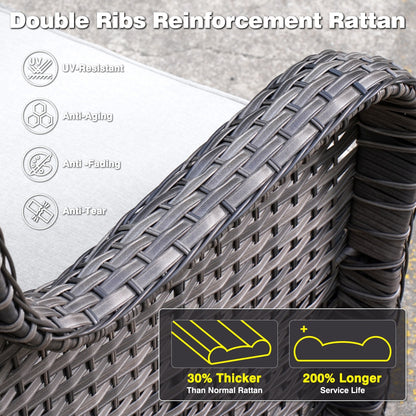 Ensemble de 2 chaises de patio en osier OVIOS