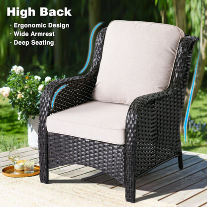 Ensemble de 2 chaises de patio en osier OVIOS