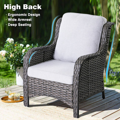 Ensemble de 2 chaises de patio en osier OVIOS