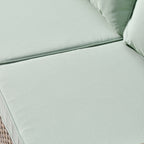 Ensemble de 3 chaises pivotantes en osier pour patio OVIOS, adaptées aux animaux de compagnie