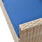 Ensemble de 3 chaises pivotantes en osier pour patio OVIOS, adaptées aux animaux de compagnie