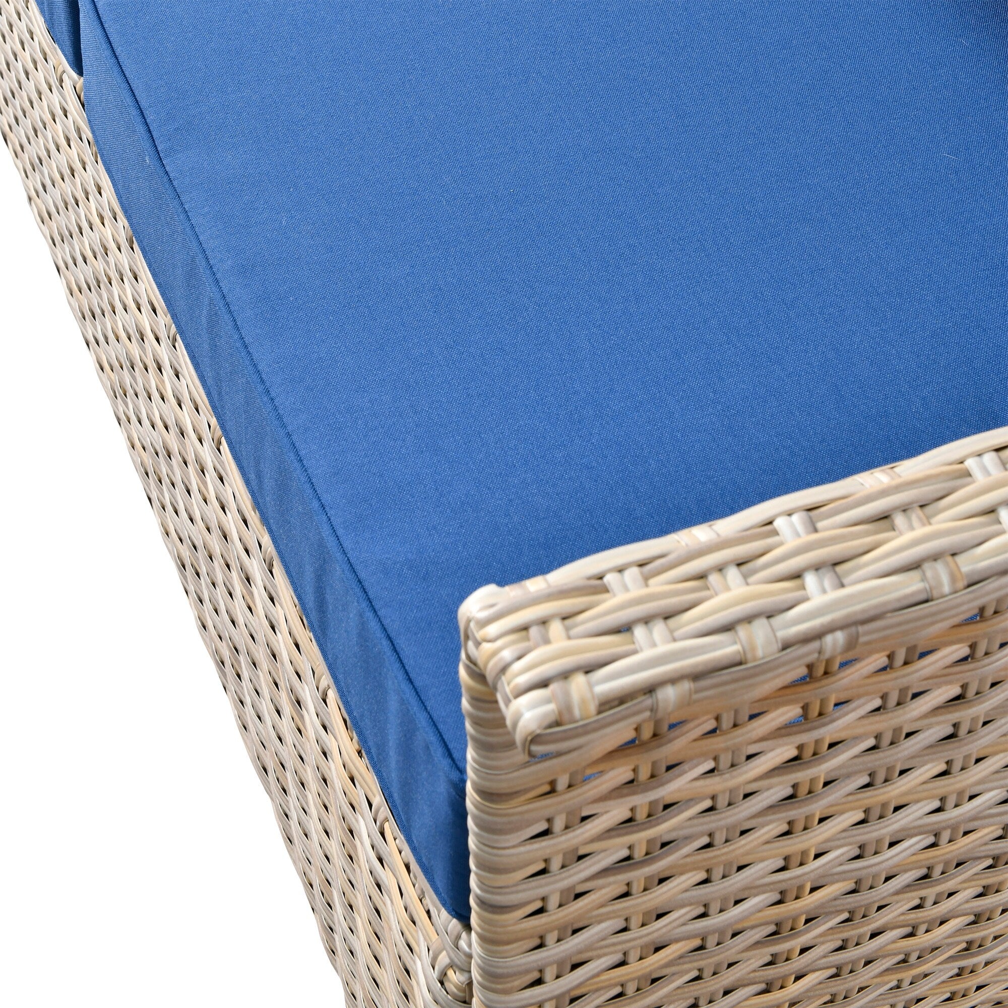 Ensemble de 3 chaises pivotantes en osier pour patio OVIOS, adaptées aux animaux de compagnie