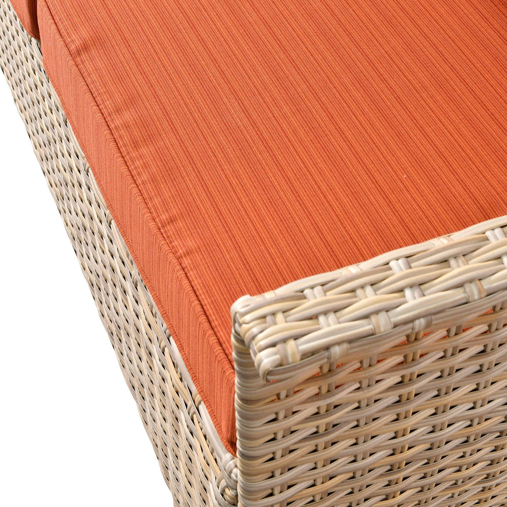 Ensemble de 3 chaises pivotantes en osier pour patio OVIOS, adaptées aux animaux de compagnie