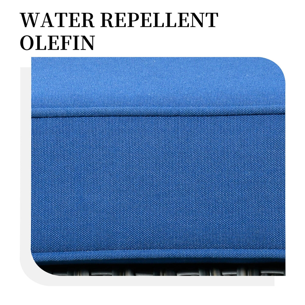 Ensemble de 3 chaises pivotantes en osier pour patio OVIOS, adaptées aux animaux de compagnie