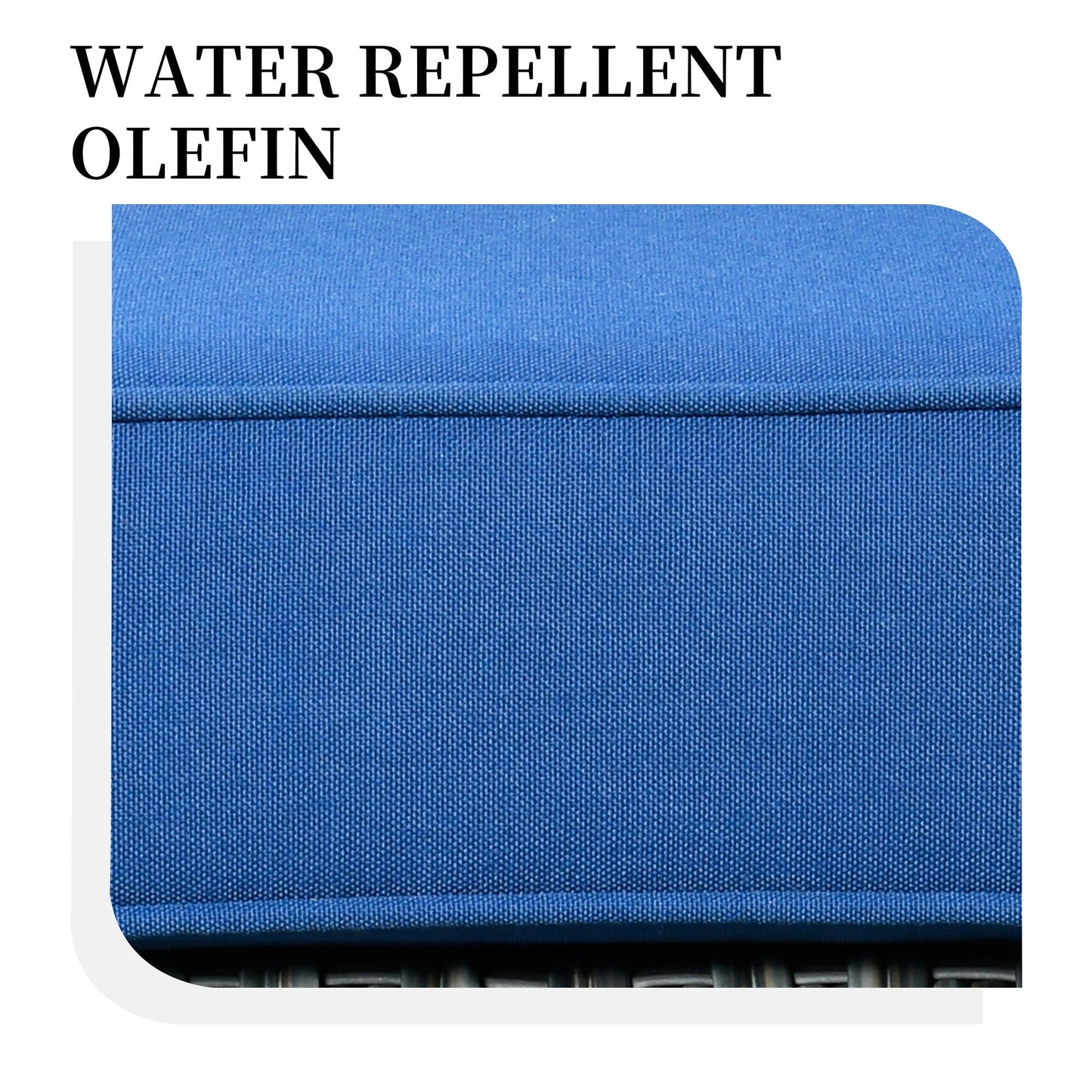 Ensemble de 3 chaises pivotantes en osier pour patio OVIOS, adaptées aux animaux de compagnie