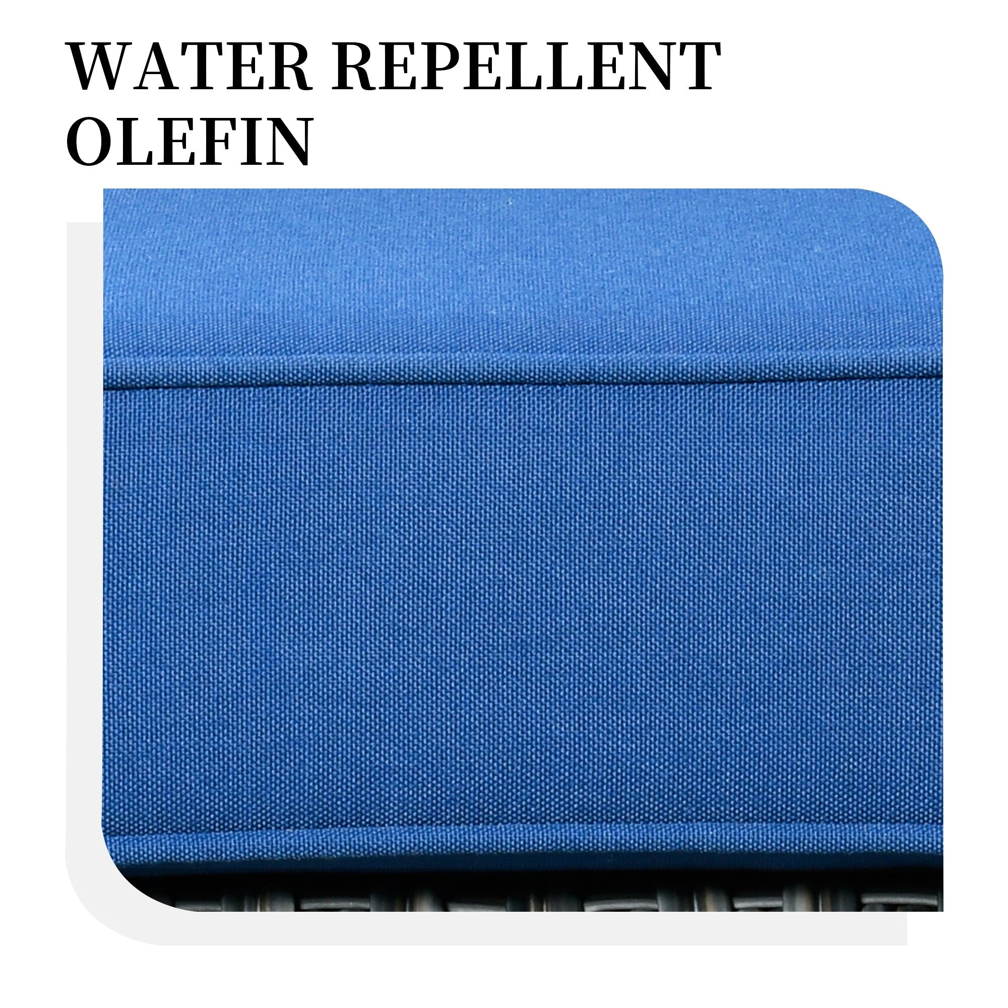 Ensemble de 3 chaises pivotantes en osier pour patio OVIOS, adaptées aux animaux de compagnie