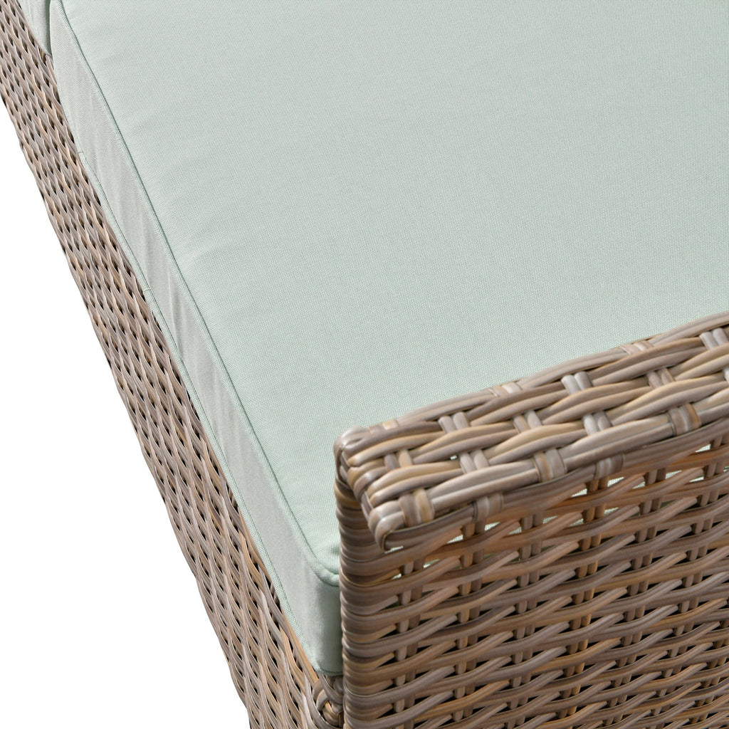 Ensemble de 3 chaises pivotantes en osier pour patio OVIOS, adaptées aux animaux de compagnie