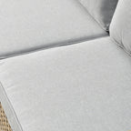 Ensemble de 3 chaises pivotantes en osier pour patio OVIOS, adaptées aux animaux de compagnie