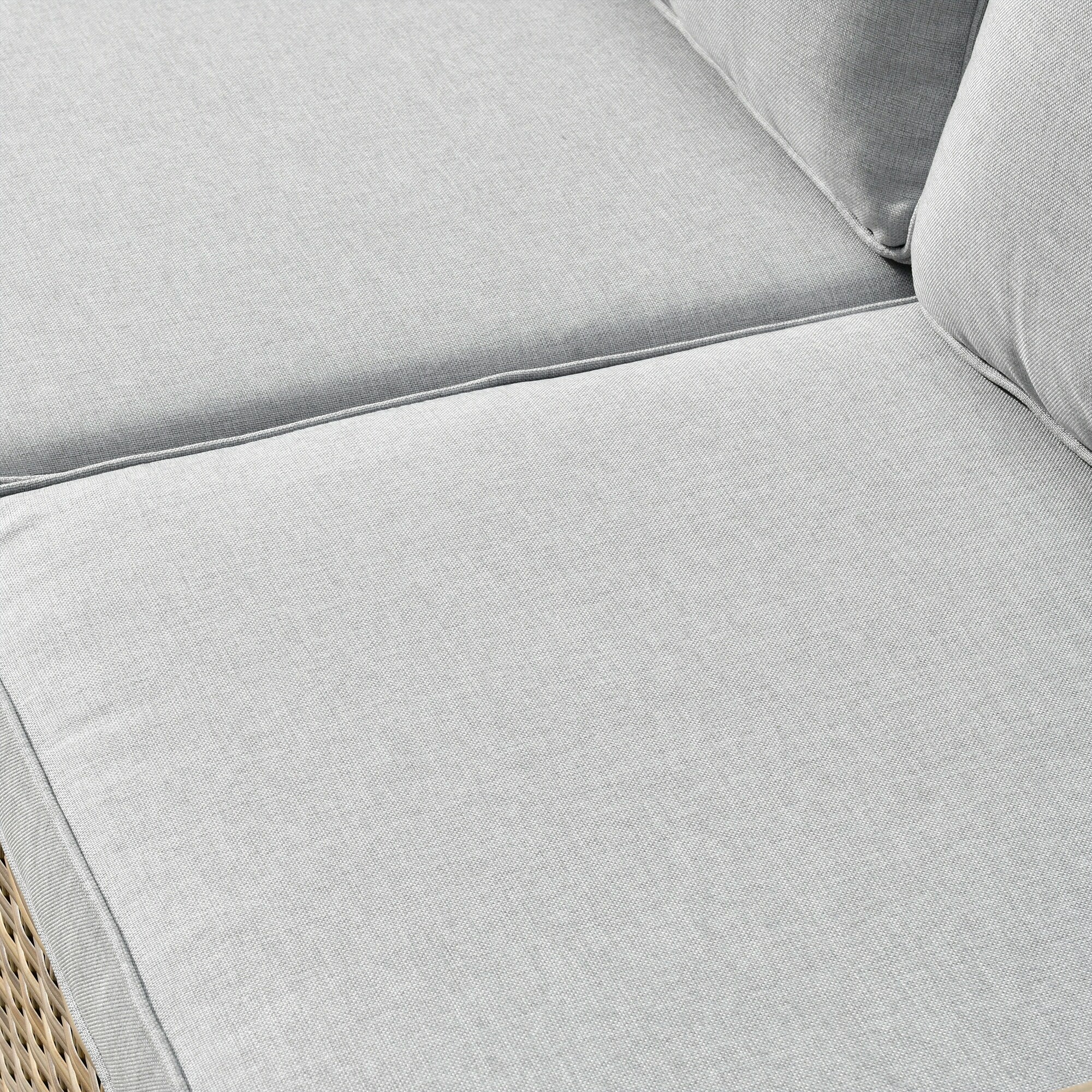 Ensemble de 3 chaises pivotantes en osier pour patio OVIOS, adaptées aux animaux de compagnie