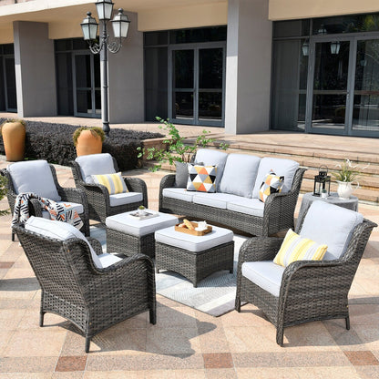 Ensemble de meubles de patio OVIOS 7 pièces