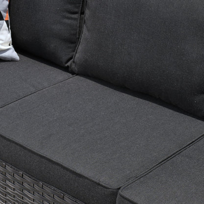 Ensemble de conversation extérieur en osier OVIOS 7 pièces pour patio