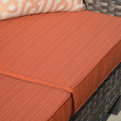 Ensemble de conversation extérieur en osier OVIOS 7 pièces pour patio