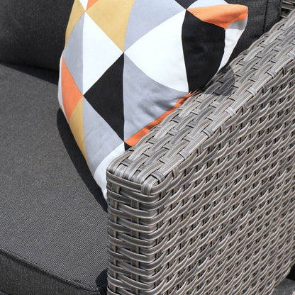 Ensemble de meubles de patio OVIOS 8 pièces en osier avec chaises pivotantes