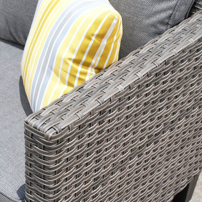 Ensemble de meubles de patio OVIOS 8 pièces en osier avec chaises pivotantes