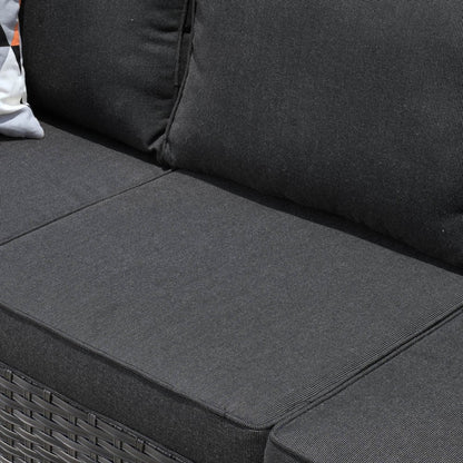 Ensemble de meubles de patio OVIOS 8 pièces en osier avec chaises pivotantes