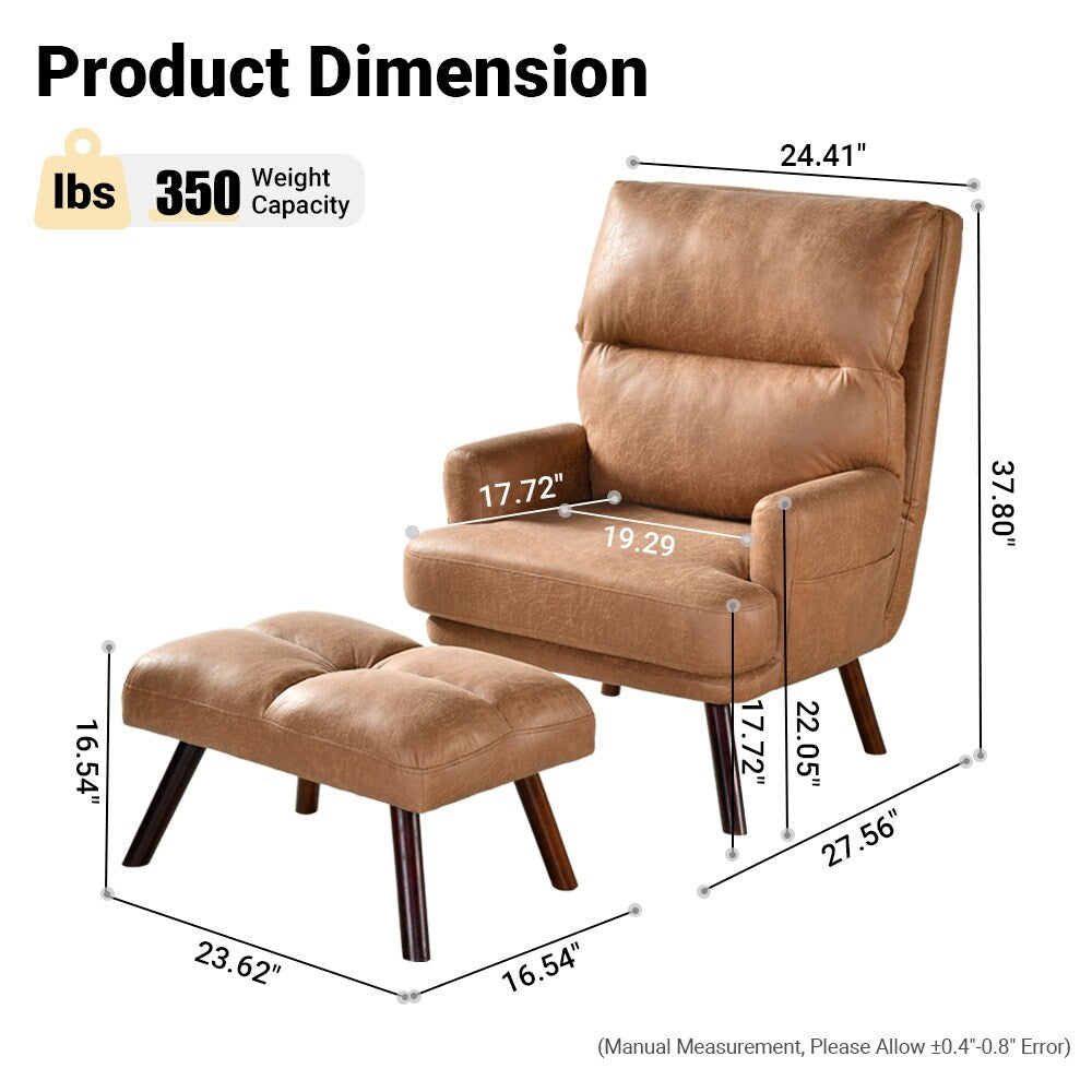 Fauteuil inclinable réglable OVIOS avec pouf