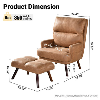 Fauteuil inclinable réglable OVIOS avec pouf