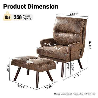 Fauteuil inclinable réglable OVIOS avec pouf