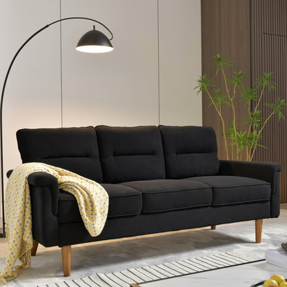 Canapé d'intérieur OVIOS avec coussin moelleux et pieds en bois