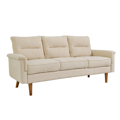 Canapé d'intérieur OVIOS avec coussin moelleux et pieds en bois