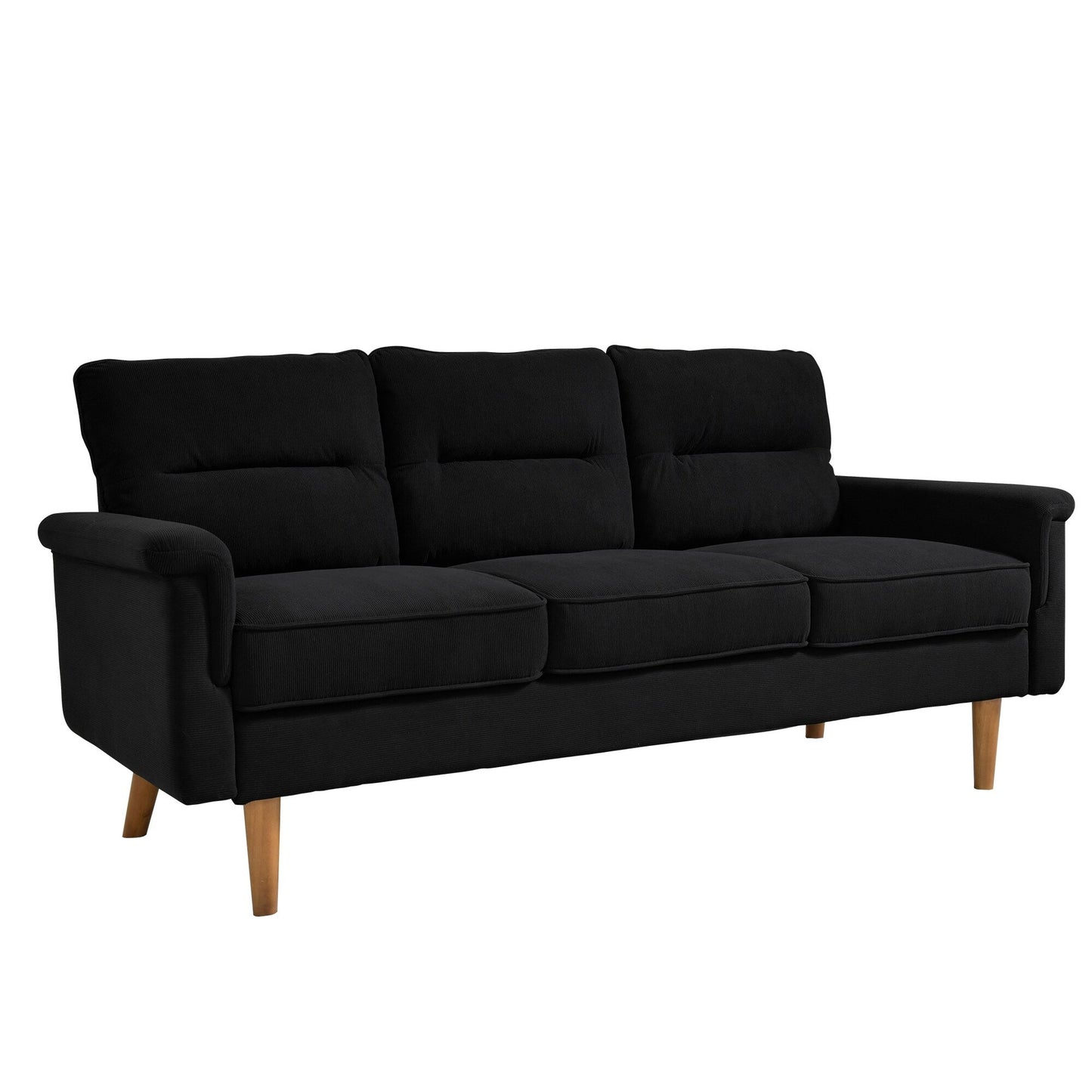 Canapé d'intérieur OVIOS avec coussin moelleux et pieds en bois