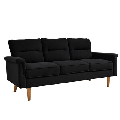 Canapé d'intérieur OVIOS avec coussin moelleux et pieds en bois