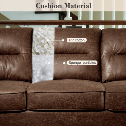 Canapé d'intérieur OVIOS avec coussin moelleux et pieds en bois