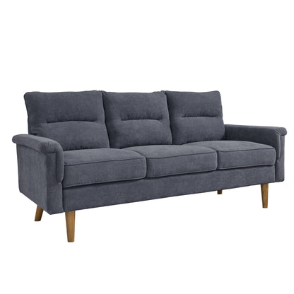 Canapé d'intérieur OVIOS avec coussin moelleux et pieds en bois
