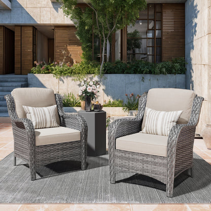Ensemble de 2 chaises de patio en osier OVIOS