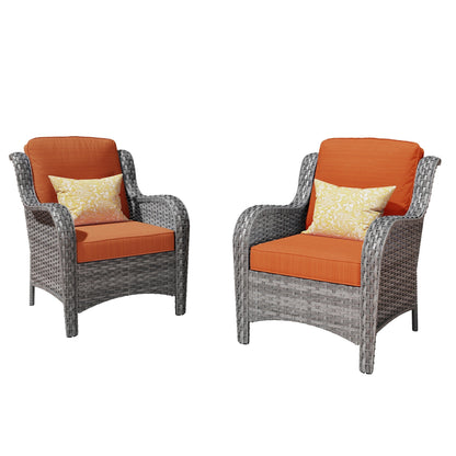 Ensemble de 2 chaises de patio en osier OVIOS