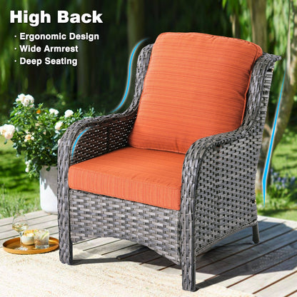 Ensemble de 2 chaises de patio en osier OVIOS